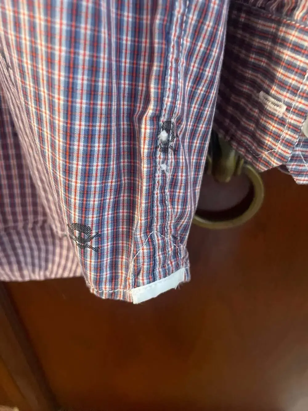 GapKids NWT Boys XXL 14-16 Skull Gingham Long Sleeve Button Down Shirt